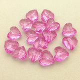 240pcs Clear Acrylic Heart Shape Beads for DIY Jewelry Making