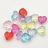 240pcs Clear Acrylic Heart Shape Beads for DIY Jewelry Making