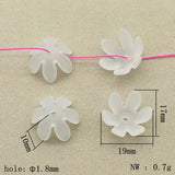 Clear Frosted Flower Acrylic Beads 700pcs DIY Jewelry Findings