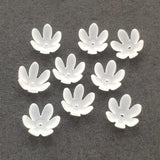 Clear Frosted Flower Acrylic Beads 700pcs DIY Jewelry Findings