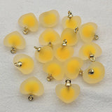 Resin Frosted Heart Beads for DIY Necklace, 100pcs