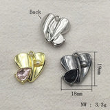 50pcs Heart Glass Charm Pendants Jewelry Making