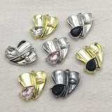 50pcs Heart Glass Charm Pendants Jewelry Making