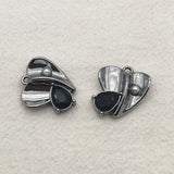 50pcs Heart Glass Charm Pendants Jewelry Making