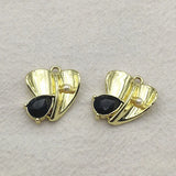 50pcs Heart Glass Charm Pendants Jewelry Making