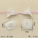 600pcs Clear Frosted Flower Acrylic Beads Jewelry Findings