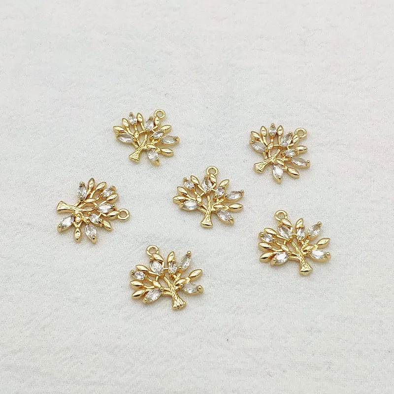 19x19mm CZ/Copper Charm 50pcs - Necklace/Earrings DIY Jewelry Findings