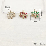 19x19mm CZ/Copper Charm 50pcs - Necklace/Earrings DIY Jewelry Findings