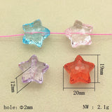 Clear Acrylic Star Shape Beads For Earrings/Necklace DIY Parts