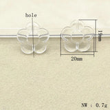 Clear Acrylic Flower Beads Necklace Earring DIY Parts