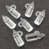 120pcs Clear Acrylic Bottle Shape Beads For DIY Jewelry