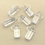 120pcs Clear Acrylic Bottle Shape Beads For DIY Jewelry