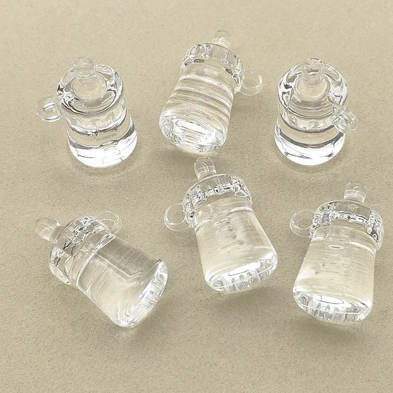 75pcs Clear Acrylic Bottle Beads DIY Jewelry Findings