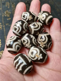 1PCS 17*21.5mm Natural Daluo Dzi Beads Dapeng Birds Vase DIY Bracelet Oval