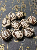 1PCS 17*21.5mm Natural Daluo Dzi Beads Dapeng Birds Vase DIY Bracelet Oval