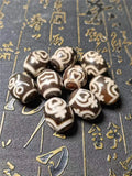 1PCS 17*21.5mm Natural Daluo Dzi Beads Dapeng Birds Vase DIY Bracelet Oval