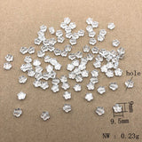2000pcs Clear Acrylic Flower Beads Jewelry DIY Parts