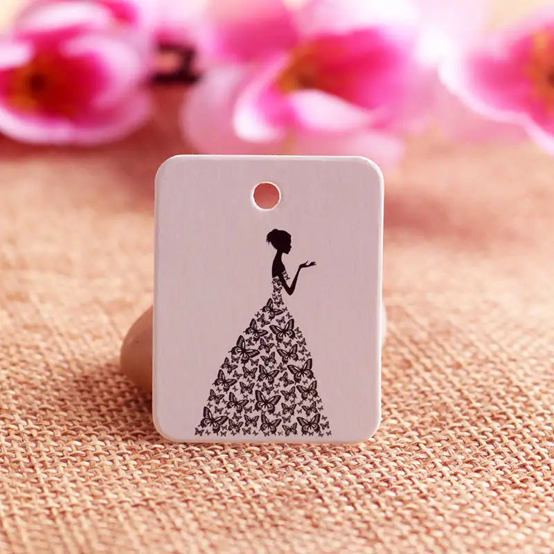 200PCS/Lot Cardboard Hang Tags Jewelry Head Card Tag Jewelry display cards