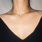 Two-Layer Round Choker Necklace