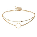 Two-Layer Round Choker Necklace