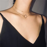 Two-Layer Round Choker Necklace