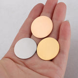 20Pcs 25*1.5mm Round Stainless Steel Stamping Disc Charms