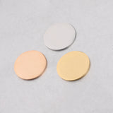 20Pcs 25*1.5mm Round Stainless Steel Stamping Disc Charms