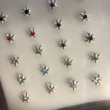 925 Sterling Silver Nose Studs Maple Leaf Body Piercing Jewelry