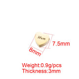 20Pcs Engrave Mum Heart Beads Stainless Steel Beads