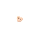 20Pcs Mum Heart Beads Mirror Polish Stainless Steel Beads DIY Necklace Bracelets