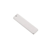 20Pcs 10*40mm Stainless Steel Charms Blank Rectangle DIY Necklace Keychain