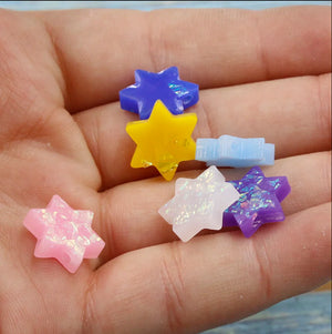 20Pcs Synthetic David Star Opal Charms For DIY Jewelry Making