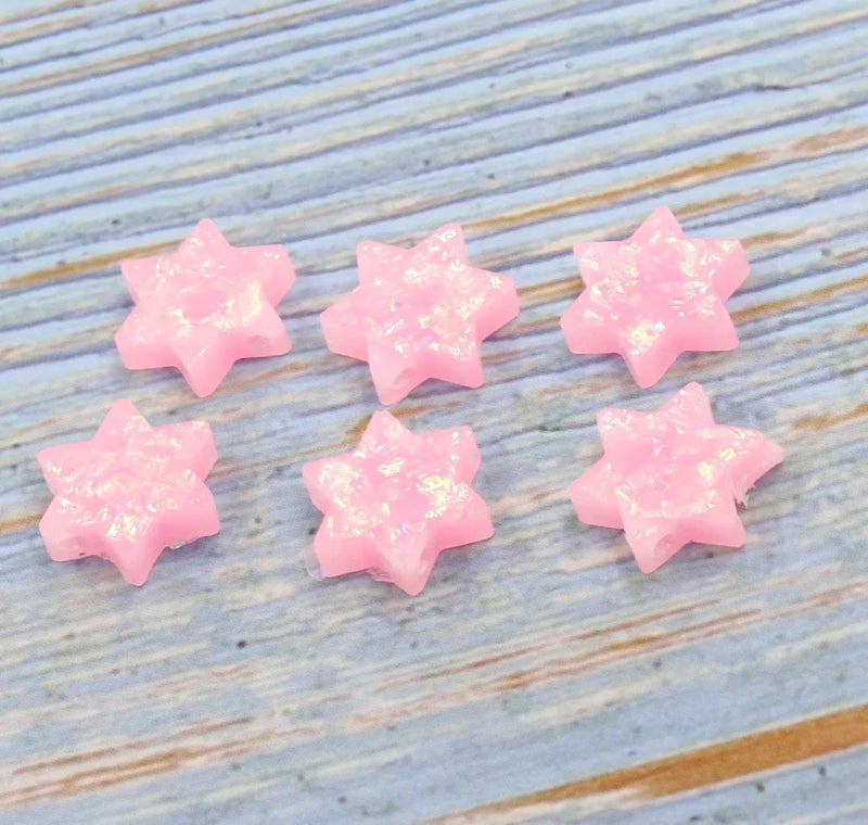 20Pcs Synthetic David Star Opal Charms For DIY Jewelry Making