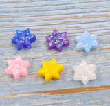 20Pcs Synthetic David Star Opal Charms For DIY Jewelry Making