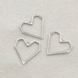 20mm 100pcs Brass Heart Charm Pendants Jewelry Findings