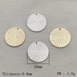 20mm 100pcs Brass Pendants Round Charm DIY Jewelry Findings