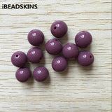 Dark Chunky Acrylic Round Beads Necklace Bracelet DIY Jewelry Findings 100pcs