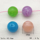20mm 100pcs Marble Effect Round Beads DIY Jewelry Findings