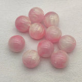 Marble Effect Resin Chunky Round Beads 100pcs