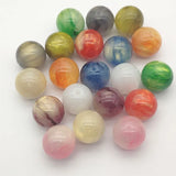 Marble Effect Resin Chunky Round Beads 100pcs