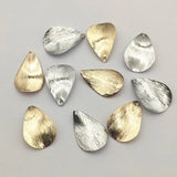 20x13mm Brass Leaf Charm Pendants x100