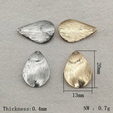 20x13mm Brass Leaf Charm Pendants x100