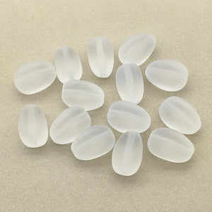 Clear Frosted Drop Beads 200pcs Necklace Earrings DIY Parts