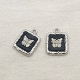 Square Charm Zinc Alloy Pendants for DIY Jewelry Making - 100pcs