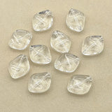 Clear Concave Rhombus Beads For Jewelry Making, 290pcs