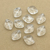 Clear Concave Rhombus Beads For Jewelry Making, 290pcs