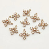 50pcs Cubic Zirconia Cross Charm for DIY Jewelry, Findings