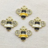 Enamel Bee Charm 100pcs For DIY Jewelry Making