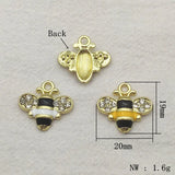 Enamel Bee Charm 100pcs For DIY Jewelry Making