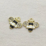 Enamel Bee Charm 100pcs For DIY Jewelry Making